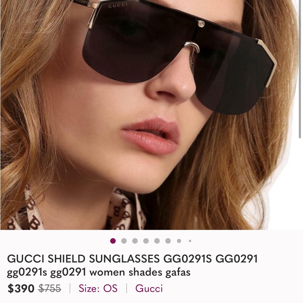 Gucci Women's Dark Shield Sunglasses